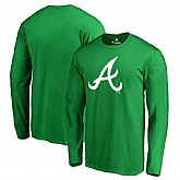 Men's Atlanta Braves Fanatics Branded Kelly Green St. Patrick's Day White Logo Long Sleeve T-Shirt,baseball caps,new era cap wholesale,wholesale hats